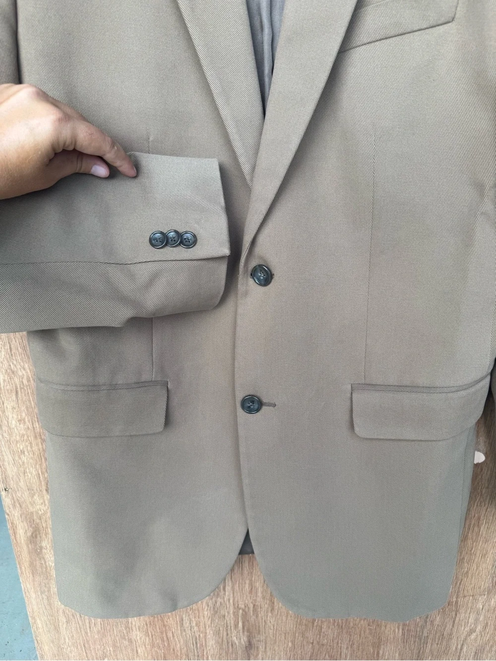 Banana Republic Taupe Two-Button Sport Coat